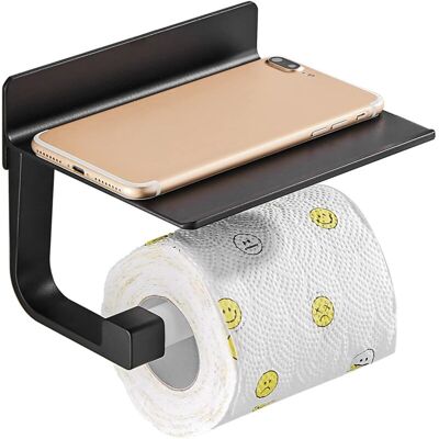 MOXIE Derouleur Papier Toilette Porte Papier Toilette Mural Support Papier Toilettes, Métal Noir - Publicité MOXIE Derouleur Papier Toilette Porte Papier Toilette Mural Support Papier Toilettes, Métal Noir - Publicité