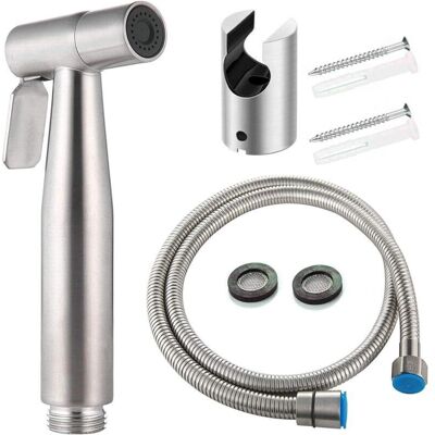 BRAST Ymyny Douchette Toilette Wc, Douchette Wc, Kit De Pulvérisateur De Bidet En Acier Inoxydable, Pulvérisateur De Baignoire Portatif Pour Toilettes, Tuyau + Support En Inox + 2 Joints - Publicité BRAST Ymyny Douchette Toilette Wc, Douchette Wc, Kit De Pulvérisateur De Bidet En Acier Inoxydable, Pulvérisateur De Baignoire Portatif Pour Toilettes, Tuyau + Support En Inox + 2 Joints - Publicité