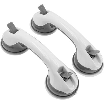Melissa Lot De 2 Poignées De Douche À Ventouse De 30 Cm Pour Salle De Bain, Baignoire, Douche, Poignées - Publicité Melissa Lot De 2 Poignées De Douche À Ventouse De 30 Cm Pour Salle De Bain, Baignoire, Douche, Poignées - Publicité
