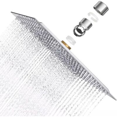 PELTOR Krobec Pomme De Douche Plus Forte,8 Pouces Pommeau Douche Carré En Acier Inoxydable Aisi304, 20x20cm Ultra-mince Jet Pluie,pommes De Douche Fixes Tête De Douche À Anti-calcaire - Publicité PELTOR Krobec Pomme De Douche Plus Forte,8 Pouces Pommeau Douche Carré En Acier Inoxydable Aisi304, 20x20cm Ultra-mince Jet Pluie,pommes De Douche Fixes Tête De Douche À Anti-calcaire - Publicité