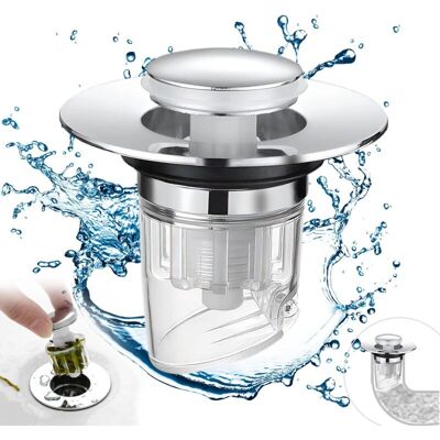 MOXIE Bouchon Lavabo Salle De Bain, Clapet Bonde Lavabo, Pop Up Filtre Vidange Baignoire Universel Sink Drain Plug With Anti-clogging Anti-odeur Et Anti-insectes Strainer - Publicité MOXIE Bouchon Lavabo Salle De Bain, Clapet Bonde Lavabo, Pop Up Filtre Vidange Baignoire Universel Sink Drain Plug With Anti-clogging Anti-odeur Et Anti-insectes Strainer - Publicité