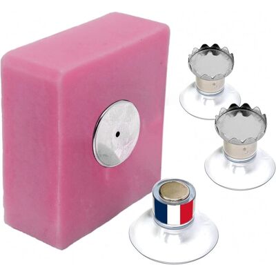 GRASSLIN Lot De 3 Porte-savons, Aimanté, Ventouse, Acier Inoxydable, Mural, Sans Perçage, Salle De Bain - Publicité GRASSLIN Lot De 3 Porte-savons, Aimanté, Ventouse, Acier Inoxydable, Mural, Sans Perçage, Salle De Bain - Publicité
