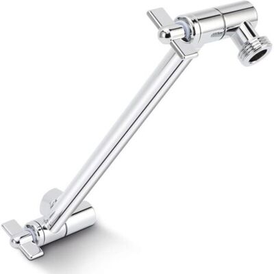 ABYSSE Rallonge De Pommeau De Douche, 25 Cm, Bras De Douche Réglable, Montage Sans Outil, Chromé, Pour Tous Les Angles De Douche, Raccord Universel G1/2, Argenté - Publicité ABYSSE Rallonge De Pommeau De Douche, 25 Cm, Bras De Douche Réglable, Montage Sans Outil, Chromé, Pour Tous Les Angles De Douche, Raccord Universel G1/2, Argenté - Publicité