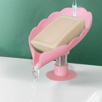URSUS Porte Savon En Forme De Feuille Abs Auto Drainant La Créativité Boîte À Savon Avec Ventouse Pour Douche Salle De Bain Baignoire Éponge Brosse À Récurer(rose)-ensoleillé - Publicité URSUS Porte Savon En Forme De Feuille Abs Auto Drainant La Créativité Boîte À Savon Avec Ventouse Pour Douche Salle De Bain Baignoire Éponge Brosse À Récurer(rose)-ensoleillé - Publicité