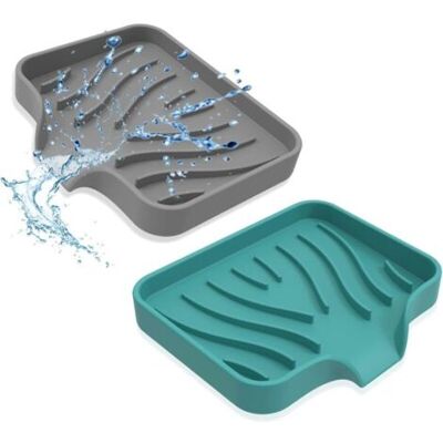 ABYSSE (vert, Gris) Porte Savon, Lot De 2 Porte Savon Salle De Bain En Silicone Boîte À Savon De Douche, Nettoyage Facile Séchage Évier Pont De Baignoire Boite A Savon - Publicité ABYSSE (vert, Gris) Porte Savon, Lot De 2 Porte Savon Salle De Bain En Silicone Boîte À Savon De Douche, Nettoyage Facile Séchage Évier Pont De Baignoire Boite A Savon - Publicité