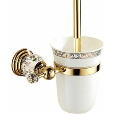 URSUS Porte-brosse Wc En Métal Avec Verre Poli Et Ensemble De Toilette Accessoires De Toilette Design Doré Support Mural Et Finition Dorée Style Européen Pour Salle De Bain - Publicité URSUS Porte-brosse Wc En Métal Avec Verre Poli Et Ensemble De Toilette Accessoires De Toilette Design Doré Support Mural Et Finition Dorée Style Européen Pour Salle De Bain - Publicité