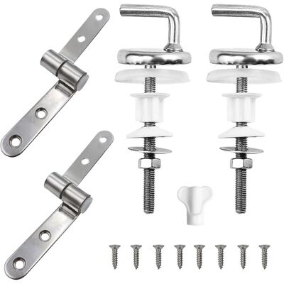 GRASSLIN 2x Fixation Abattant Wc, Acier Inoxydable, Charnière Universelle 14-18mm, Siège Toilette - Publicité GRASSLIN 2x Fixation Abattant Wc, Acier Inoxydable, Charnière Universelle 14-18mm, Siège Toilette - Publicité