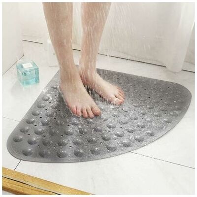 Vision Tigrezy Tapis Douche Antiderapant Tapis De Douche Pvc, Tapis De Baignoire Angle Pour Douche Salle De Bain Triangulaire Ou Baignoire 54x54 Cm(gris) - Publicité Vision Tigrezy Tapis Douche Antiderapant Tapis De Douche Pvc, Tapis De Baignoire Angle Pour Douche Salle De Bain Triangulaire Ou Baignoire 54x54 Cm(gris) - Publicité