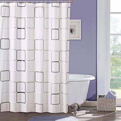 ABYSSE Rideau De Douche Anti-moisissure 180x180 Cm, Rideau De Douche En Tissu Peva Épais Lavable, Avec Crochets, Imperméable, Antibactérien Et À Séchage Rap - Publicité ABYSSE Rideau De Douche Anti-moisissure 180x180 Cm, Rideau De Douche En Tissu Peva Épais Lavable, Avec Crochets, Imperméable, Antibactérien Et À Séchage Rap - Publicité