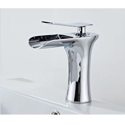 ABYSSE Maison Salle De Bain Robinet Mitigeur Chromé Chute D'Eau En Cascade Pour Lavabo Vasque Carré - Publicité ABYSSE Maison Salle De Bain Robinet Mitigeur Chromé Chute D'Eau En Cascade Pour Lavabo Vasque Carré - Publicité