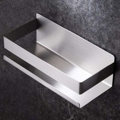 ABYSSE Étagère De Salle De Bain Support De Rangement En Acier Inoxydable Argenté Durable Non Poreux - Publicité ABYSSE Étagère De Salle De Bain Support De Rangement En Acier Inoxydable Argenté Durable Non Poreux - Publicité