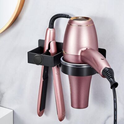 ABYSSE Support Seche Cheveux, Porte Seche Cheveux Et Lisseur Pour Salle De Bains/chambre À Coucher/hôtel, Porte Seche Cheveux Sans Perçage A Adhésif/vis, Support Seche Cheveux Mural, Porte Seche Cheveux-noir - Publicité ABYSSE Support Seche Cheveux, Porte Seche Cheveux Et Lisseur Pour Salle De Bains/chambre À Coucher/hôtel, Porte Seche Cheveux Sans Perçage A Adhésif/vis, Support Seche Cheveux Mural, Porte Seche Cheveux-noir - Publicité