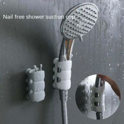 OEM 2pcs Supports De Ventouse Support De Pommeau De Douche Amovible En Silicone Support Mural Pommeau De Douche Étagère De Rangement Support Accessoires De Salle De Bain - Publicité OEM 2pcs Supports De Ventouse Support De Pommeau De Douche Amovible En Silicone Support Mural Pommeau De Douche Étagère De Rangement Support Accessoires De Salle De Bain - Publicité