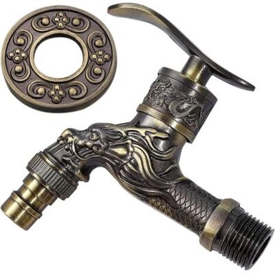 ABYSSE Robinet Vintage En Alliage De Zinc,antique Robinet En Laiton Poignée Lessive Salle De Bains Montage Mural Lave-linge Robinet Extérieur Jardin Tuyau Simple Robinet Froid - Publicité ABYSSE Robinet Vintage En Alliage De Zinc,antique Robinet En Laiton Poignée Lessive Salle De Bains Montage Mural Lave-linge Robinet Extérieur Jardin Tuyau Simple Robinet Froid - Publicité