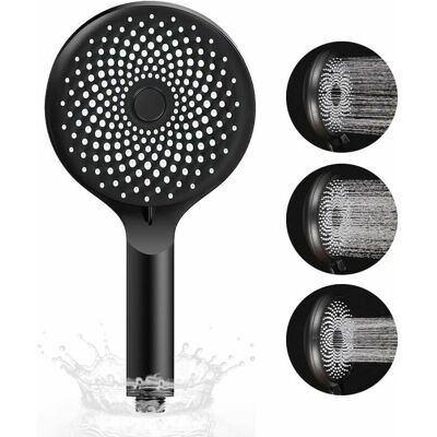 URSUS Pommeau De Douche Noire Douchette Douche Grande Avec 270 Sortie D'Eau En Silicone Haute Pression Avec 3 Modes De Jet Remplacement Du Pommeau De Douche Economie Deau Pour Votre Salle De Bain - Publicité URSUS Pommeau De Douche Noire Douchette Douche Grande Avec 270 Sortie D'Eau En Silicone Haute Pression Avec 3 Modes De Jet Remplacement Du Pommeau De Douche Economie Deau Pour Votre Salle De Bain - Publicité