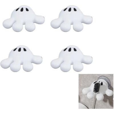 Generic 4pcs Porte-brosses À Dents, Crochet À Ventouse Suspendu À La Main Avec Tampon Adhésif, Porte Rasoir Douche Accessoires De Salle De Bain Polyvalents - Publicité Generic 4pcs Porte-brosses À Dents, Crochet À Ventouse Suspendu À La Main Avec Tampon Adhésif, Porte Rasoir Douche Accessoires De Salle De Bain Polyvalents - Publicité