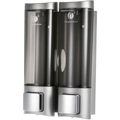 ABYSSE Distributeur De Savon Mural, Distributeur De Gel Douche, Distributeur De Savon De Douche Sans Perçage, Distributeur De Savon Manuel, Deux Méthodes D'Installatio, Abs (2 X 200 Ml) (argent) - Publicité ABYSSE Distributeur De Savon Mural, Distributeur De Gel Douche, Distributeur De Savon De Douche Sans Perçage, Distributeur De Savon Manuel, Deux Méthodes D'Installatio, Abs (2 X 200 Ml) (argent) - Publicité
