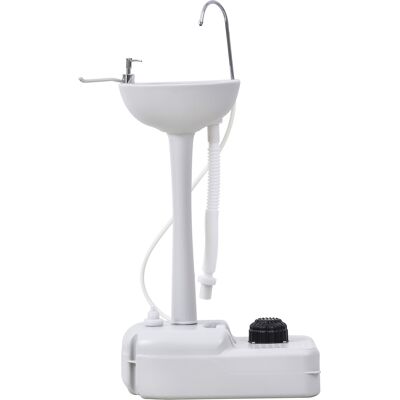 HEAT Lavabo De Camping Portable, Station De Lavage Mobile À Roulettes, Distributeur De Savon Et Porte-serviettes, Gris - Publicité HEAT Lavabo De Camping Portable, Station De Lavage Mobile À Roulettes, Distributeur De Savon Et Porte-serviettes, Gris - Publicité
