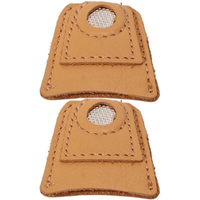 LBVIE Lot De 2 Protège-doigts En Cuir Pour Pièces De Monnaie, En Cuir De Vachette, Pour La Couture Et Le Quilting. Publicité LBVIE Lot De 2 Protège-doigts En Cuir Pour Pièces De Monnaie, En Cuir De Vachette, Pour La Couture Et Le Quilting. Publicité