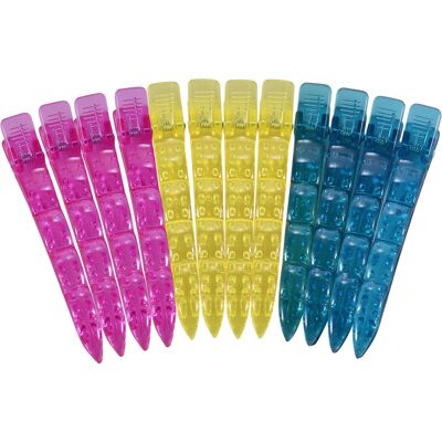 OEM Ensemble De 12 Pinces À Cheveux Tendance, Pinces Bec De Canard En Plastique Antidérapant, Outil De Coiffure Professionnel. Publicité OEM Ensemble De 12 Pinces À Cheveux Tendance, Pinces Bec De Canard En Plastique Antidérapant, Outil De Coiffure Professionnel. Publicité