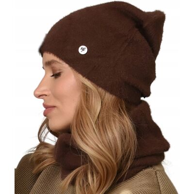 OEM Ensemble Bonnet + Écharpe Femme - Ensemble Tube Hiver Chocolat Chaud Uni - Publicité OEM Ensemble Bonnet + Écharpe Femme - Ensemble Tube Hiver Chocolat Chaud Uni - Publicité