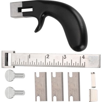 LBVIE Outil De Coupe Pour Ceintures, Accessoire En Cuir, Coupe-ceinture Durable, Outil Fait Main, Manche En Aluminium - Publicité LBVIE Outil De Coupe Pour Ceintures, Accessoire En Cuir, Coupe-ceinture Durable, Outil Fait Main, Manche En Aluminium - Publicité