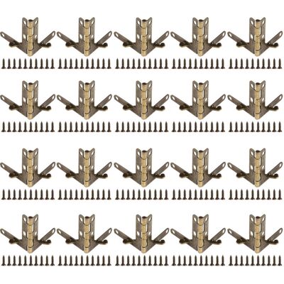 XVX Charnières À Ressort 90° En Bronze – Lot De 20 Pièces Pour Boîtes À Bijoux, Coffrets Vin Et Montres, Fixation Facile Sur Bois - Publicité XVX Charnières À Ressort 90° En Bronze – Lot De 20 Pièces Pour Boîtes À Bijoux, Coffrets Vin Et Montres, Fixation Facile Sur Bois - Publicité