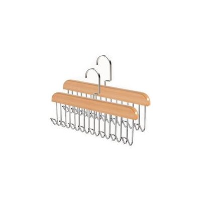 OEM Lot De 2 Porte-ceintures, En Bois, Avec 8 Crochets, Rotatifs À 360 °, Gain De Place, Pour Écharpes, Cravates, Ceintures (couleur Bois) - Publicité OEM Lot De 2 Porte-ceintures, En Bois, Avec 8 Crochets, Rotatifs À 360 °, Gain De Place, Pour Écharpes, Cravates, Ceintures (couleur Bois) - Publicité