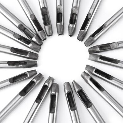 LBVIE Lot De 20 Outils De Maroquinerie En Acier Au Carbone De 5 Mm Pour La Décoration De Portefeuilles Et De Ceintures. Publicité LBVIE Lot De 20 Outils De Maroquinerie En Acier Au Carbone De 5 Mm Pour La Décoration De Portefeuilles Et De Ceintures. Publicité