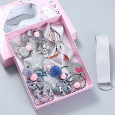 OEM Coffret Cadeau Coréen De 18 Accessoires Pour Cheveux Pour Enfants : Pinces À Cheveux, Nœuds, Couronnes, Cartes, Etc. (06soft Box-gray) - Publicité OEM Coffret Cadeau Coréen De 18 Accessoires Pour Cheveux Pour Enfants : Pinces À Cheveux, Nœuds, Couronnes, Cartes, Etc. (06soft Box-gray) - Publicité