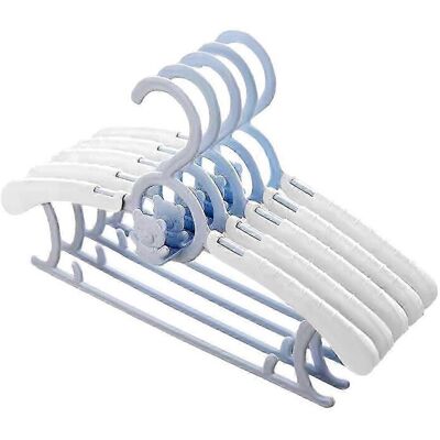 YUDO Lot De 5 Cintres Pour Vêtements D'Enfants, Gain De Place, Pour Le Linge, Les Pantalons De Bébé, Extensibles Et Résistants Au Vent, Pour Placards De Bébés Garçons Et Filles Et Tout-petits.-blue - Publicité YUDO Lot De 5 Cintres Pour Vêtements D'Enfants, Gain De Place, Pour Le Linge, Les Pantalons De Bébé, Extensibles Et Résistants Au Vent, Pour Placards De Bébés Garçons Et Filles Et Tout-petits.-blue - Publicité