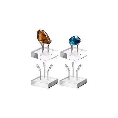 OEM Lot De 4 Présentoirs En Acrylique Avec Couvercles De Protection, Trois Pinces En Acier Pour Bijoux, Pierres Précieuses, Minéraux (5 X 5 X 1 Cm) - Publicité OEM Lot De 4 Présentoirs En Acrylique Avec Couvercles De Protection, Trois Pinces En Acier Pour Bijoux, Pierres Précieuses, Minéraux (5 X 5 X 1 Cm) - Publicité
