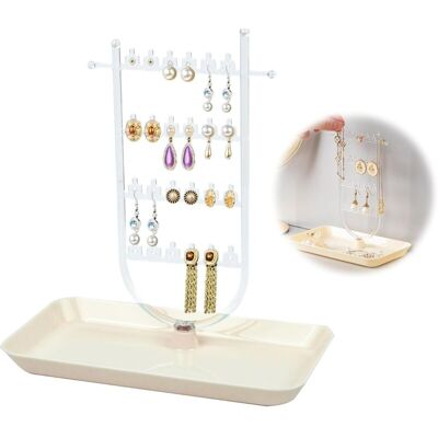 OEM Porte Boucle D'Oreille Avec Plateau, Présentoir À Bijoux Support Boucle D'Oreille Femme Pour Chaînes Boucles D'Oreilles Bagues Bracelets Organisateur De Bijoux, 1 Pièces - Publicité OEM Porte Boucle D'Oreille Avec Plateau, Présentoir À Bijoux Support Boucle D'Oreille Femme Pour Chaînes Boucles D'Oreilles Bagues Bracelets Organisateur De Bijoux, 1 Pièces - Publicité