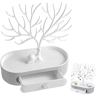 OEM Présentoir À Bijoux, Blanc Arbre À Bijoux 3 In1 Porte Bijoux Avec Tiroir Jewelry Stand Rangement, Présentoir Pour Bijoux En Bois De Cerf, Pour Colliers, Bracelets, Bagues, Boucles D'Oreilles - Publicité OEM Présentoir À Bijoux, Blanc Arbre À Bijoux 3 In1 Porte Bijoux Avec Tiroir Jewelry Stand Rangement, Présentoir Pour Bijoux En Bois De Cerf, Pour Colliers, Bracelets, Bagues, Boucles D'Oreilles - Publicité