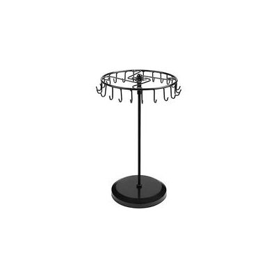 OEM Porte Bijoux Rotatif En Métal Noir (23 Crochets) - H34 X L20cm - Tour De Presentoir Bijoux - Porte Collier, Bracelets, Bagues Et Boucles D’oreilles - Publicité OEM Porte Bijoux Rotatif En Métal Noir (23 Crochets) - H34 X L20cm - Tour De Presentoir Bijoux - Porte Collier, Bracelets, Bagues Et Boucles D’oreilles - Publicité