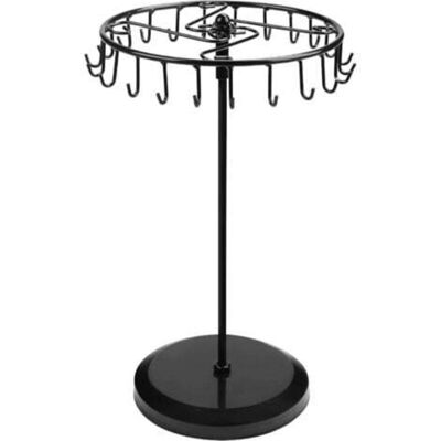 OEM Présentoir À Bijoux Pivotant Noir En Métal Cuivré (23 Crochets) - H34,8 X L20,5 Cm - Tour Présentoir À Bijoux - Support Pour Colliers, Bracelets, Bagues Et Boucles D'Oreilles - Publicité OEM Présentoir À Bijoux Pivotant Noir En Métal Cuivré (23 Crochets) - H34,8 X L20,5 Cm - Tour Présentoir À Bijoux - Support Pour Colliers, Bracelets, Bagues Et Boucles D'Oreilles - Publicité