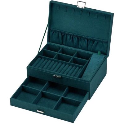 OEM Boîte À Bijoux, Coffre À Bijoux, Présentoir, À 2 Niveaux, Avec 1 Tiroir Et 1 Clé, Pour Bagues, Montres, Colliers, Boucles D'Oreilles, Idée Cadeau - Publicité OEM Boîte À Bijoux, Coffre À Bijoux, Présentoir, À 2 Niveaux, Avec 1 Tiroir Et 1 Clé, Pour Bagues, Montres, Colliers, Boucles D'Oreilles, Idée Cadeau - Publicité