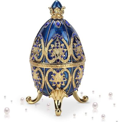 OEM Oeuf Fabergé, Boîte À Bijoux Vinten Forme D'Œuf De Fabergé Organisateur De Bijoux Pour Collier Bracelet Bibelot Cadeaux - Publicité OEM Oeuf Fabergé, Boîte À Bijoux Vinten Forme D'Œuf De Fabergé Organisateur De Bijoux Pour Collier Bracelet Bibelot Cadeaux - Publicité