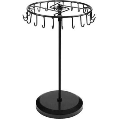 OEM Présentoir À Bijoux Pivotant Noir En Métal Cuivré (23 Crochets) - H34,8 X L20,5 Cm - Tour Présentoir À Bijoux - Support Pour Colliers, Bracelets, Bagues Et Boucles D'Oreilles - Publicité OEM Présentoir À Bijoux Pivotant Noir En Métal Cuivré (23 Crochets) - H34,8 X L20,5 Cm - Tour Présentoir À Bijoux - Support Pour Colliers, Bracelets, Bagues Et Boucles D'Oreilles - Publicité