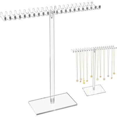 OEM Porte Collier Acrylique, Présentoir À Bijoux, Organisateur De Bijoux Suspendus, Présentoir Collier, Porte Bijoux Transparent Avec 42 Crochets Pour Colliers Bracelets Boucles D'Oreilles Bagues - Publicité OEM Porte Collier Acrylique, Présentoir À Bijoux, Organisateur De Bijoux Suspendus, Présentoir Collier, Porte Bijoux Transparent Avec 42 Crochets Pour Colliers Bracelets Boucles D'Oreilles Bagues - Publicité
