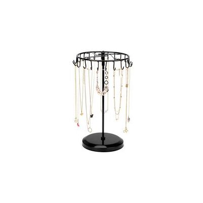 OEM Porte Bijoux Rotatif En Métal Noir 23 Crochets - H35 X L18 Cm - Tour De Presentoir Bijoux - Porte Collier Bracelets Bagues Et Boucles D’oreilles - Publicité OEM Porte Bijoux Rotatif En Métal Noir 23 Crochets - H35 X L18 Cm - Tour De Presentoir Bijoux - Porte Collier Bracelets Bagues Et Boucles D’oreilles - Publicité
