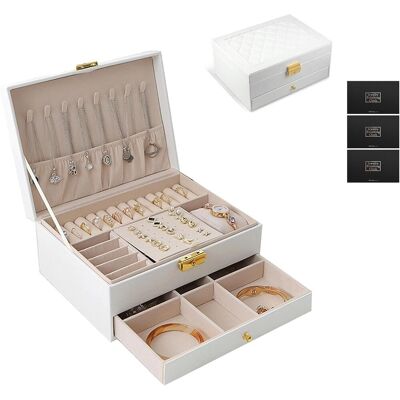 OEM Boîte À Bijoux,boite À Bijoux 2 Couches,rangement Bijoux Verrouillable Avec Clef,boite À Bijoux Pour Filles Et Femmes,petit Organisateur De Bijoux Pour Bagues,boucles D'Oreilles,colliers - Publicité OEM Boîte À Bijoux,boite À Bijoux 2 Couches,rangement Bijoux Verrouillable Avec Clef,boite À Bijoux Pour Filles Et Femmes,petit Organisateur De Bijoux Pour Bagues,boucles D'Oreilles,colliers - Publicité