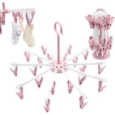 Generic 2 Pièces Etendoir Chaussette, Étendoir À Linge À Suspendre Avec 40 Pinces, 360°rotatif Étendoir Chaussettes, Sechoir A Linge Pliant Pour Chaussettes - Publicité Generic 2 Pièces Etendoir Chaussette, Étendoir À Linge À Suspendre Avec 40 Pinces, 360°rotatif Étendoir Chaussettes, Sechoir A Linge Pliant Pour Chaussettes - Publicité