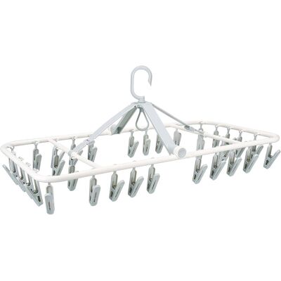 Generic Etendoir Chaussette,séchoir Tourniquet Pliable,pince Chaussette Etendoir Avec 32 Pinces Pour Sous-vêtements,chaussettes,lingeries - Publicité Generic Etendoir Chaussette,séchoir Tourniquet Pliable,pince Chaussette Etendoir Avec 32 Pinces Pour Sous-vêtements,chaussettes,lingeries - Publicité
