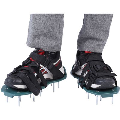 OEM Jeffergarden 1 Paire De Sandales D'Aérateur De Pelouse Chaussures À Pointes D'Herbe Robustes Avec Outil De Jardin À Boucle (4 Sangles)-dou - Publicité OEM Jeffergarden 1 Paire De Sandales D'Aérateur De Pelouse Chaussures À Pointes D'Herbe Robustes Avec Outil De Jardin À Boucle (4 Sangles)-dou - Publicité