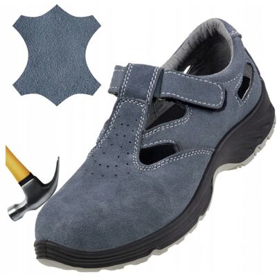 OEM Sandales De Sécurité En Cuir Léger Avec Embout Métallique Pour Le Travail, Conformes Aux Normes De Santé Et De Sécurité Au Travail. Publicité OEM Sandales De Sécurité En Cuir Léger Avec Embout Métallique Pour Le Travail, Conformes Aux Normes De Santé Et De Sécurité Au Travail. Publicité