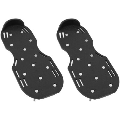 MCKENSA Chaussures À Pointes Pour Aérateur De Pelouse, En Plastique Et Alliage De Zinc, Avec Boucles Et Sangles Réglables (noir). Publicité MCKENSA Chaussures À Pointes Pour Aérateur De Pelouse, En Plastique Et Alliage De Zinc, Avec Boucles Et Sangles Réglables (noir). Publicité
