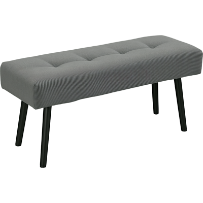 OEM Banc Capitonné En Velours Côtelé, Banc De Lit Avec Pieds En Métal, Banc À Chaussures 100 X 36 X 45 Cm Gris - Publicité OEM Banc Capitonné En Velours Côtelé, Banc De Lit Avec Pieds En Métal, Banc À Chaussures 100 X 36 X 45 Cm Gris - Publicité