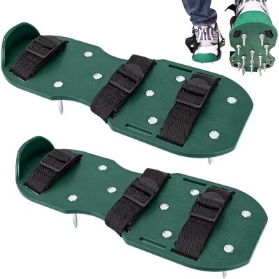 OEM Chaussures Aératrices Pour Pelouse, Sandales De Jardin Ajustables Avec Pointes Métalliques Robustes, Chaussures De Jardinage Pour Ameublir Le Sol Et Entretenir Le Gazon, Cour, Jardin, Pelouse, Terrass - Publicité OEM Chaussures Aératrices Pour Pelouse, Sandales De Jardin Ajustables Avec Pointes Métalliques Robustes, Chaussures De Jardinage Pour Ameublir Le Sol Et Entretenir Le Gazon, Cour, Jardin, Pelouse, Terrass - Publicité