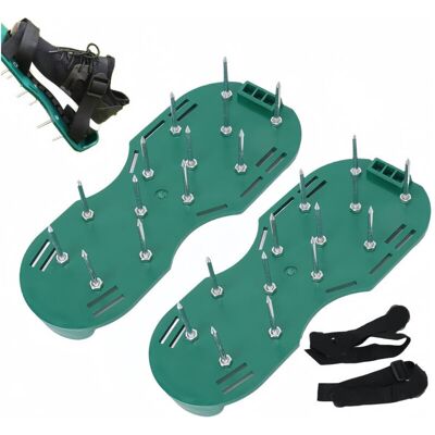 ENLENK Sandales Aérateur De Pelouse – 26 Clous En Plastique Abs – Amélioration De La Qualité Du Sol – Chaussures Ajustables Pour Aération - Publicité ENLENK Sandales Aérateur De Pelouse – 26 Clous En Plastique Abs – Amélioration De La Qualité Du Sol – Chaussures Ajustables Pour Aération - Publicité
